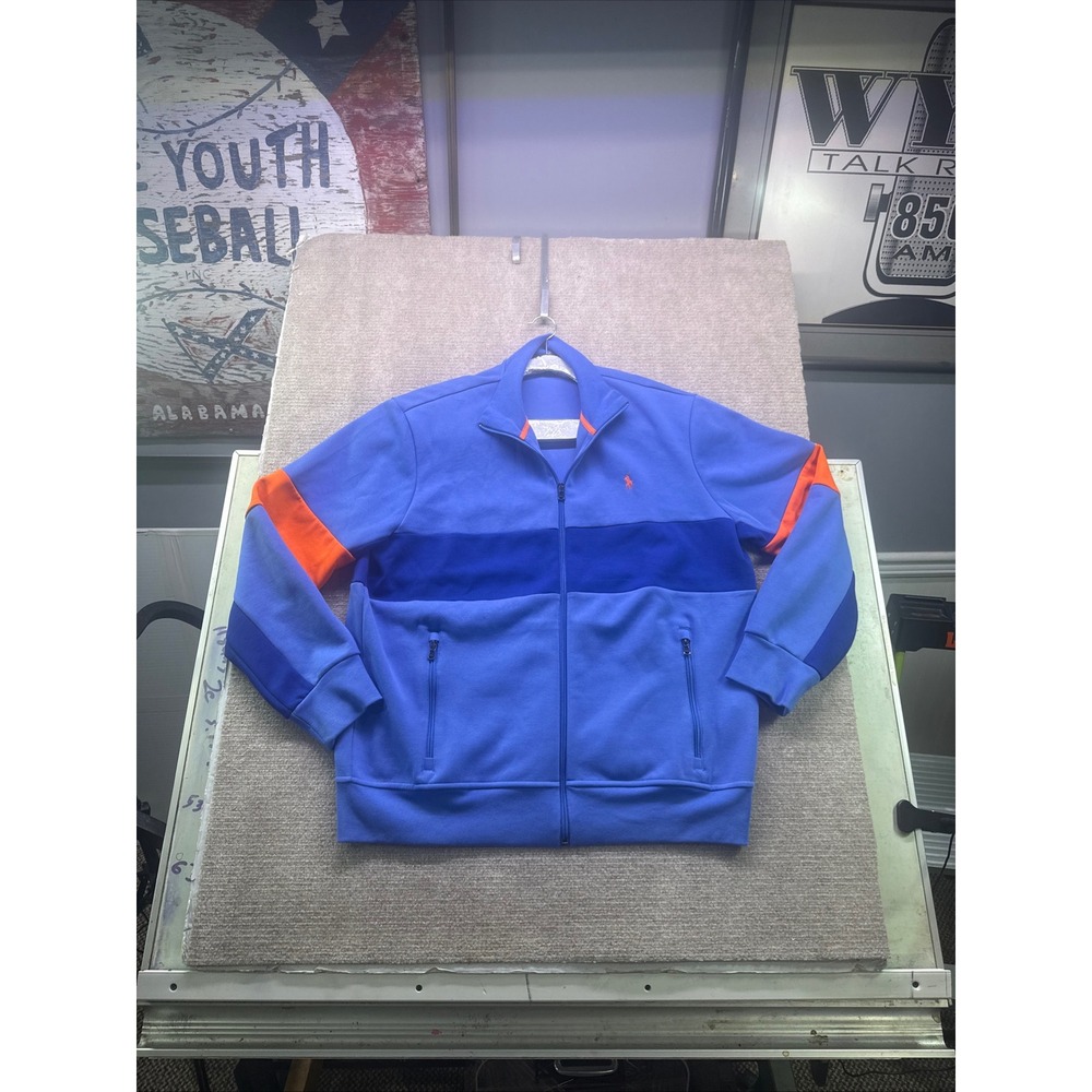 Polo Ralph Lauren Track Jacket Mens XL Blue Good Colorblock Zip Up Pony Logo